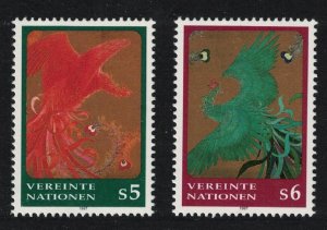 UN Vienna 'Phoenixes flying Down' by Sagenji Yoshida 2v 1997 MNH SG#V221-V222