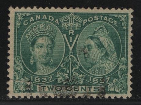 Canada, 52, USED, 1897 Queen Victoria tear 1837 & 1897, discounted