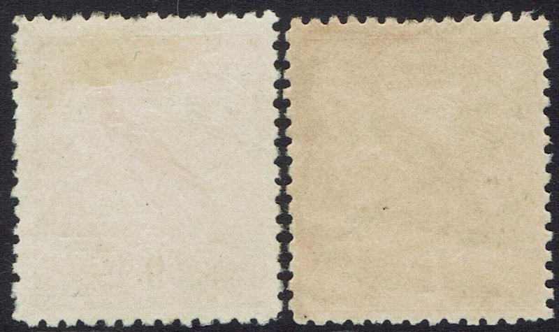 NEW GUINEA 1931 DATED BIRD AIRMAIL 9D AND 1/- USED 