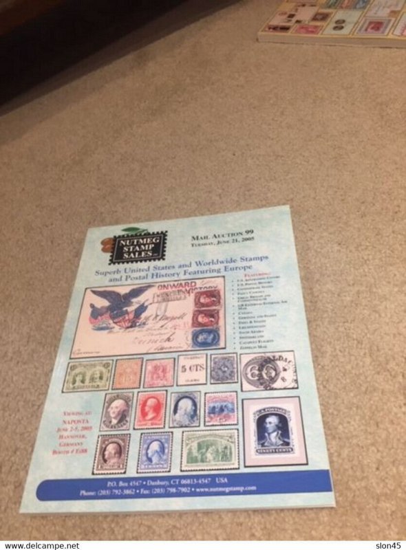 Nutmeg Stamp Sales Auction 99. 2005 United States Worldwide Postal History & Sta