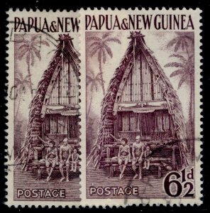 AUSTRALIA - Papua New Guinea QEII SG7 + 7a, 6½d SHADE VARIETIES, FINE USED.