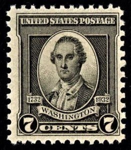 SCOTT  712  WASHINGTON  7¢  SINGLE  MNH  SHERWOOD STAMP