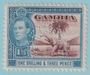 GAMBIA 138a WITH SPECIMEN PERFIN  MINT HINGED OG * NO FAULTS VERY FINE! - MAW