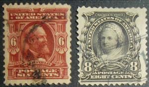 1903 United States Scott #305-306 6c & 8c Free US Shipping