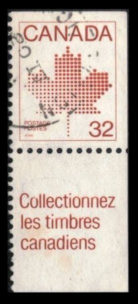 CANADA 1983 32c #946 SCARCE FROM BOOKLET WITH TAB, SEE SCAN