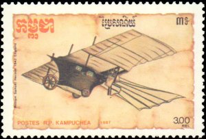 Cambodia  #797-803, Complete Set(7), 1987, Aviation - Airplanes, Never Hinged