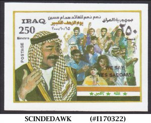 IRAQ - 2000 SADDAM HUSSEIN'S BIRTHDAY - SOUVENIR SHEET MINT NH