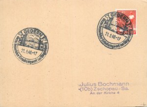 E0053 German postal stationery post-war era Gedern 1948