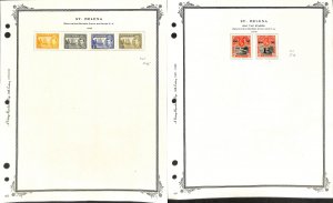 St. Helena Stamp Collection on 9 Scott Vintage Pages 1856-1940 (BE)