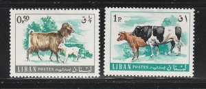 Lebanon 453-454 MH Animals