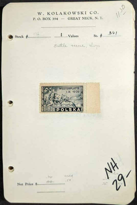 EDW1949SELL : POLAND Very clean Old Time Dealer's Display Book. Scott Cat $1,006