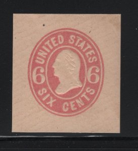 U62 XF unused cut square with nice color cv $ 75 ! see pic !