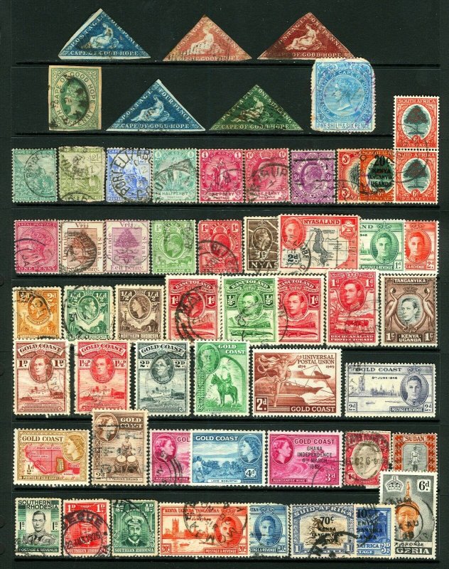 British Africa, Cape of Good Hope 1855-1957 Assorted Mostly Used 55 items