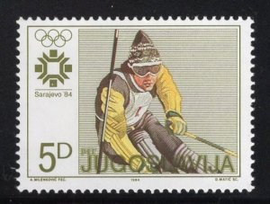 Yugoslavia   #1667   MNH  1984  winter Olympics  5d  slalom