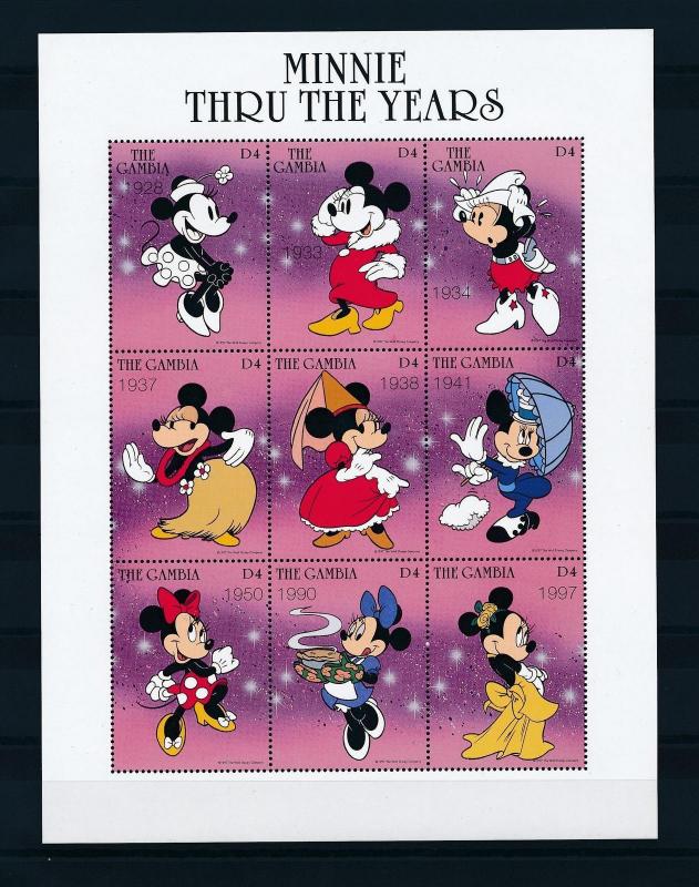 22599] Gambia 1997 Disney Minnie Mouse thru the years MNH | Africa