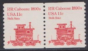 1905 RR Caboose F-VF MNH transportation coil pair