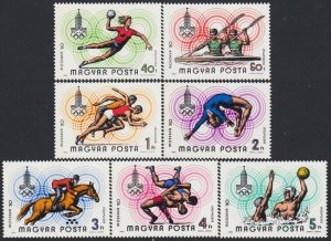 1980 Hungary 3433-3439 1980 Olympic Games in Moscow  4,50 €