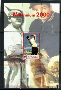 ANGOLA 2000 Tiger Woods Millennium 2000 s/s Perforated mnh.vf