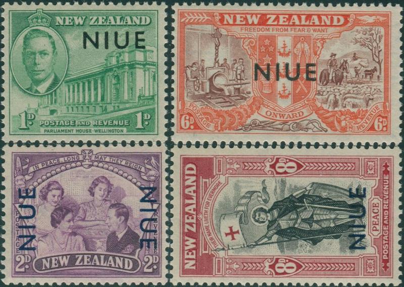 Niue 1946 SG98-101 Peace set MNH