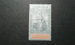 Trinidad #87 mint hinged crease toned gum e206 10102