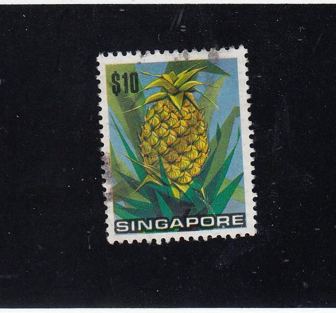 SINGAPORE # 201 VF-$10 PINEAPPLE CAT VALUE $10+