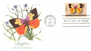 US FIRST DAY COVERS SET OF 4 BEAUTIFUL BUTTERFLIES ON FLEETWOOD CACHETS 1977