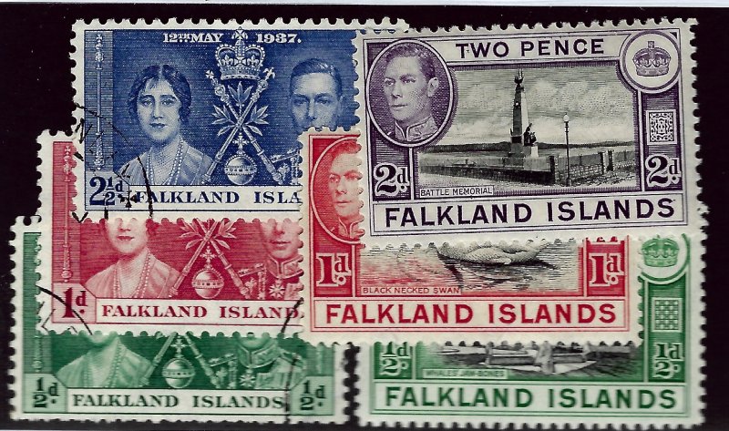 Falkland Islands SC#81-86 Used F-VF...Worth a Close Look!!