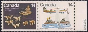Canada #771-72 14 cent Travels of Inuit mint OG NH XF