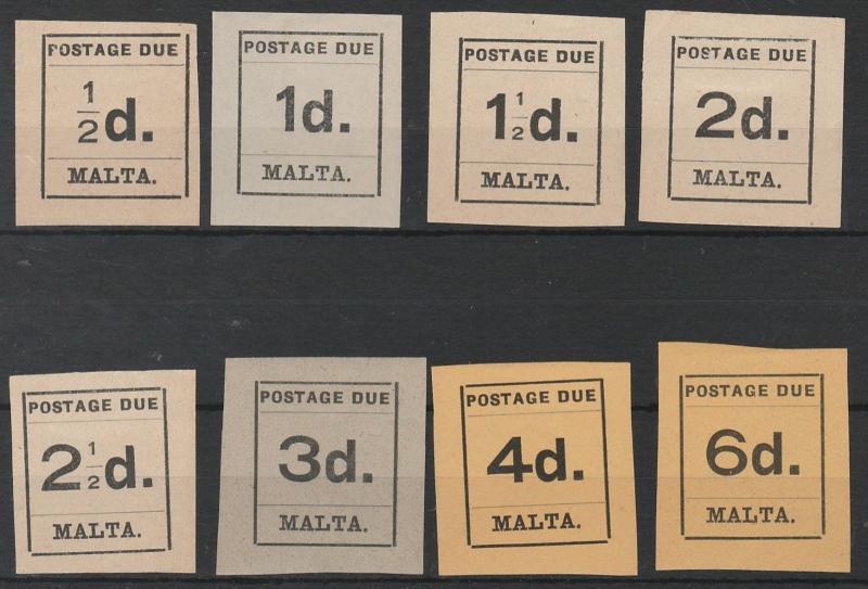 MALTA 1925 POSTAGE DUE 1/2D - 6D 