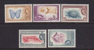 Br. Honduras Scott #151-155 VF OG lightly hinged nice color cv $ 83 ! see pic !