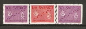 Sweden   #607-09  MNH  (1962)  c.v. $4.40