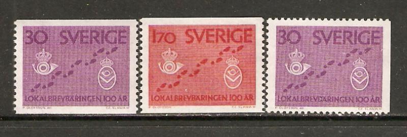 Sweden   #607-09  MNH  (1962)  c.v. $4.40