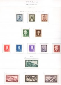 1939-40 ALBANIA, Italian occupation, n . 16/29 ordinary set, MLH * / MNH **