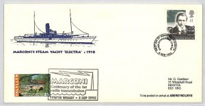 GB Wales TALYLLYN RAILWAY 25p Letter Stamp Marconi Steam Yacht FDC 1995 ZR90 