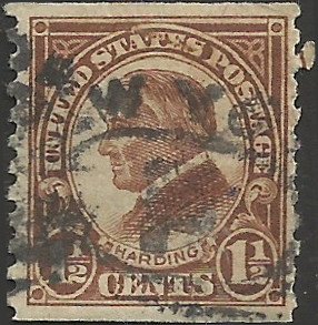 # 598 Used Brown Warren G. Harding