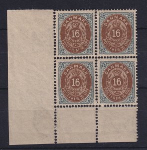 DENMARK 30 MINT NEVER HINGED OG** BLOCK OF 4 NO FAULTS VERY FINE V543