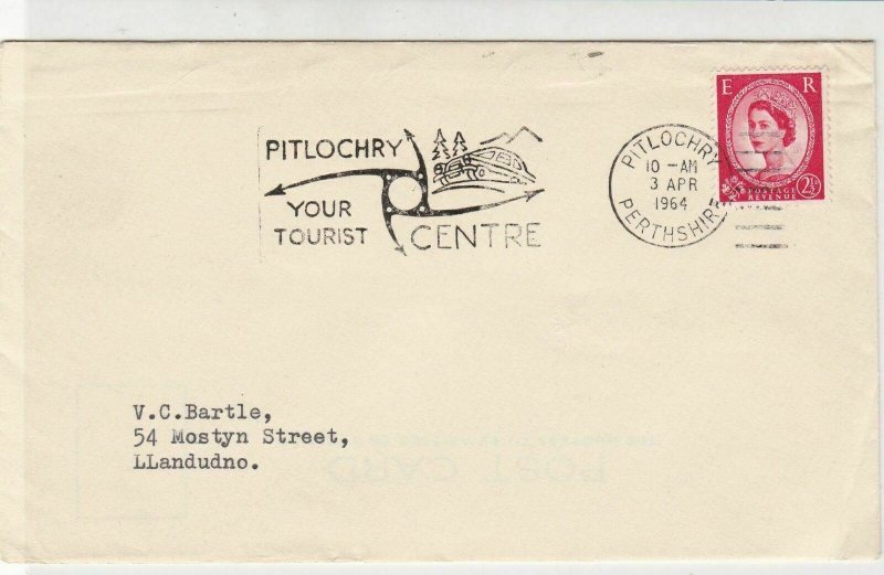 Britain 1964 Pitlochry Your Tourist Centre Publicity Slogan Stamp Cover Rf 31874