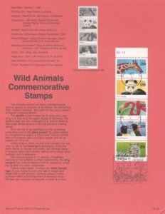 2709a 29c WILD ANIMALS - Souvenir Page