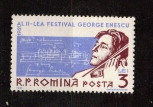 Romania Sc 1435 MNH issue of 1961 - Music, G. Enescu