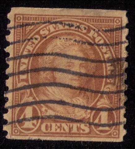 US Sc #601 Brown Used  F-VF