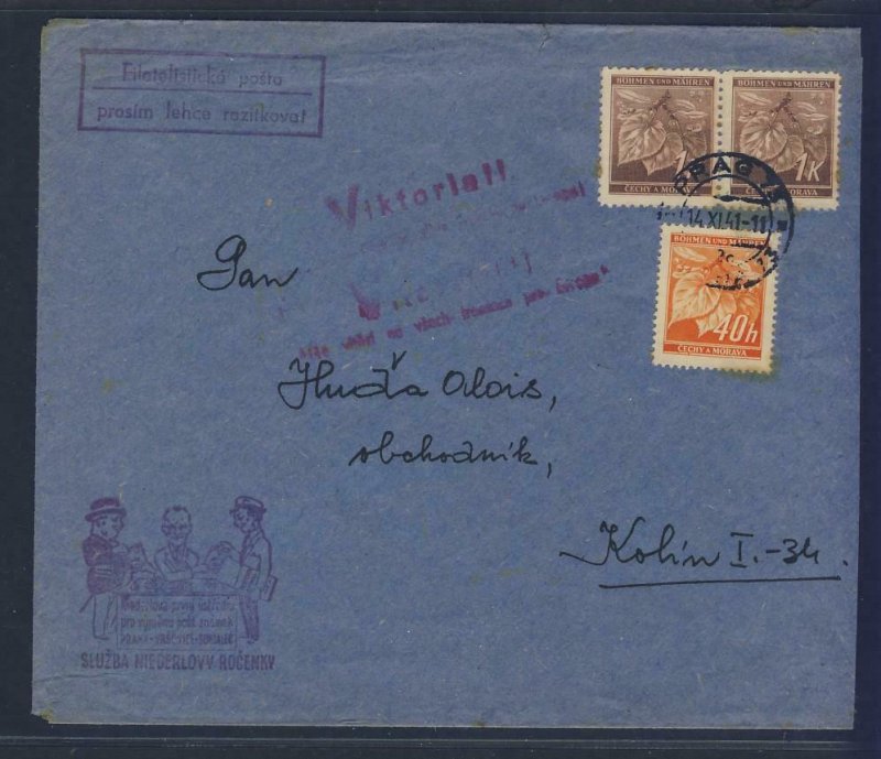 67967- CZECHOSLOVAKIA 1941 - CIRCULATED COVER