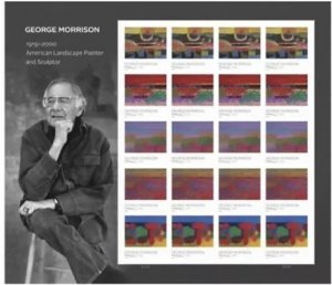 US George Morrison Imperf NDC Sheet of 20 stamps. MNH. 2022.