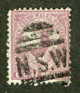 4974 BCX  1888 New South Wales Sc.# 81b used cv $16. ( Offers welcome )