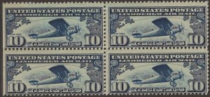 US Scott# C10 1927 10c ind  Lindberghs Monoplane  Mint Never Hinged - Fine - ...