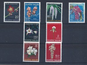 1967 Tailandia - SG 570-577 ORCHIDEE  8 values MNH**