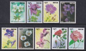 Bhutan 1095a-1095j Flowers Singles MNH VF