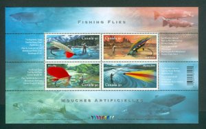 Canada. 2005  Souvenir Sheet  MNH. 4 x 50c.  Fly Fishing, Flies . Sc# 2087