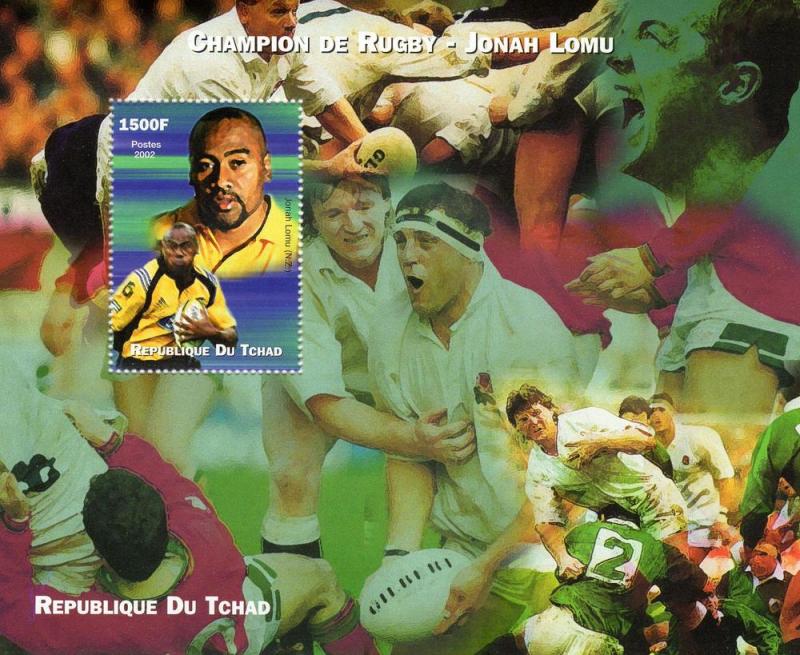 Chad 2002 Champion of Rugby - Jonah Lomu - SS perf.mnh vf 