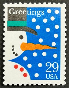 USA, 1993, SC#2793, Christmas Issue, Snowman, MNH, F-VF