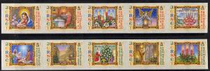 Jersey 2004 Christmas set of 10 self adhesive NVI stamps ...